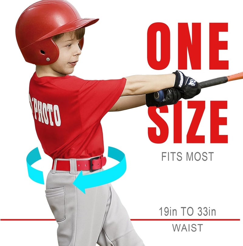 Werforu Baseball Socks and Non-Metal Nickel-Free Belt-Adjustable Belt with Non-allergic Plastic Buckle Softball Socks for kid - Image 3